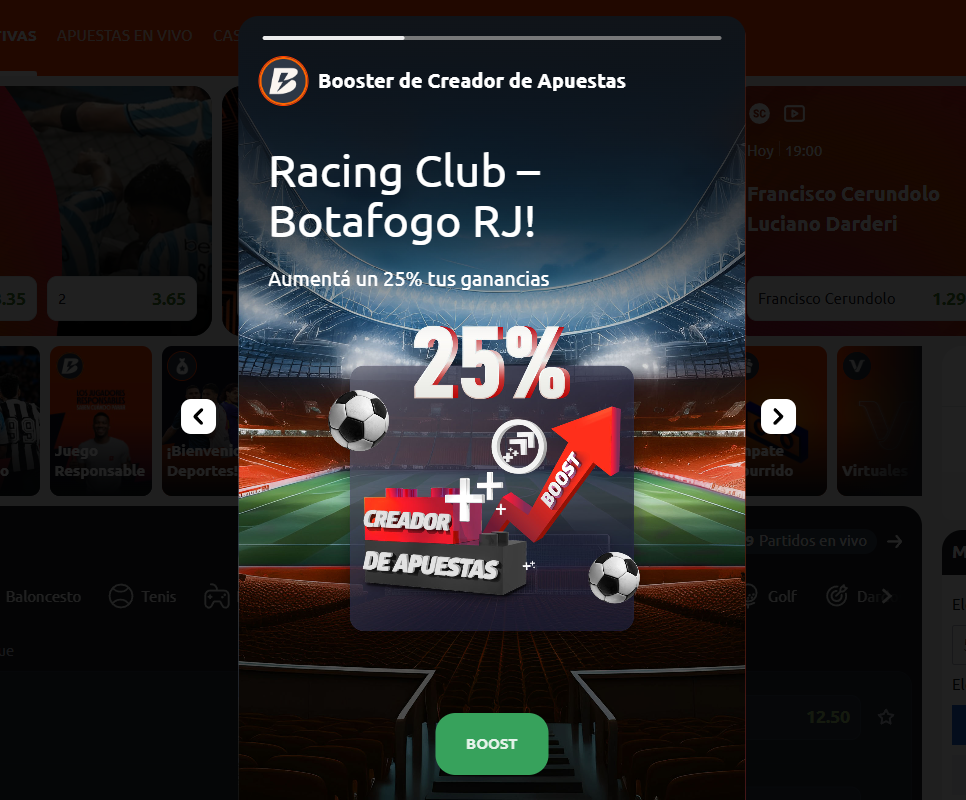 betano boost racing botafogo