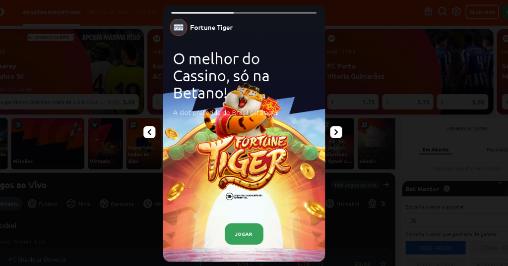 betano fortune tiger