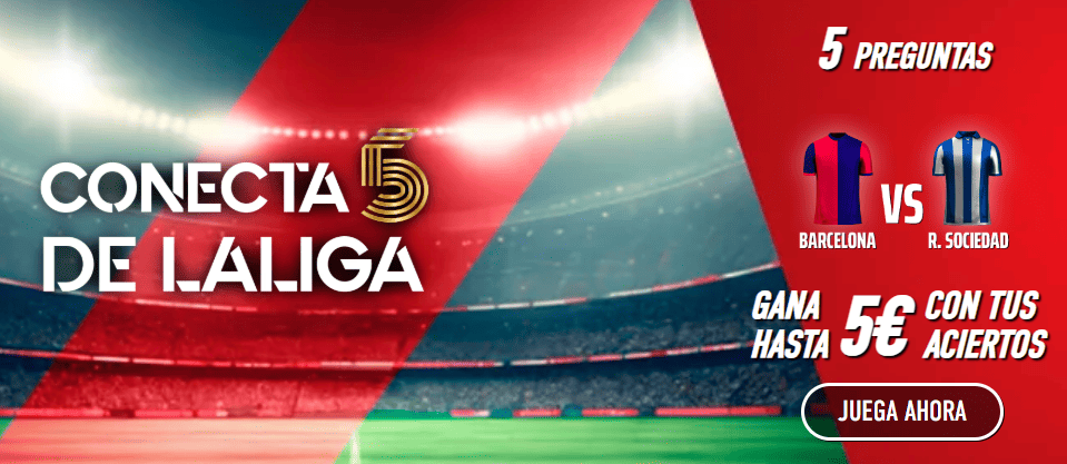 conecta 5 sportium barça vs real sociedad