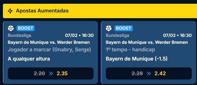 estrelabet apostas aumentadas bayern