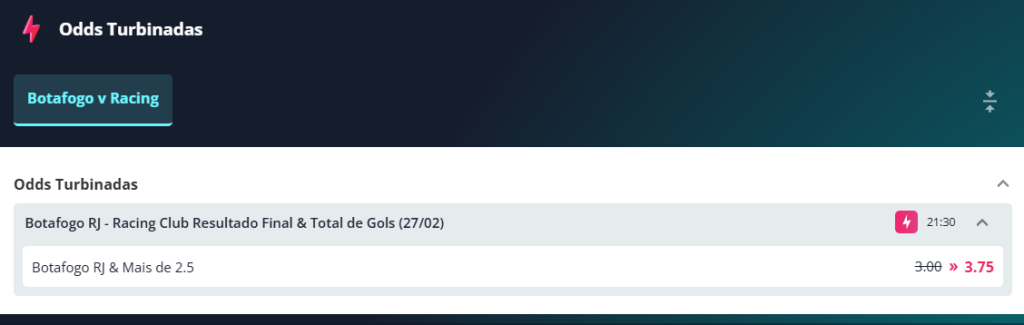 novibet odds turbinadas botafogo