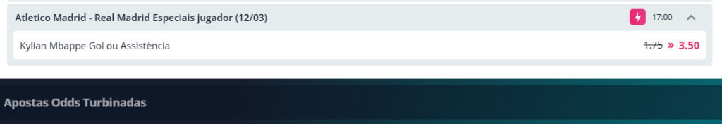 novibet odds turbinadas atlético madrid