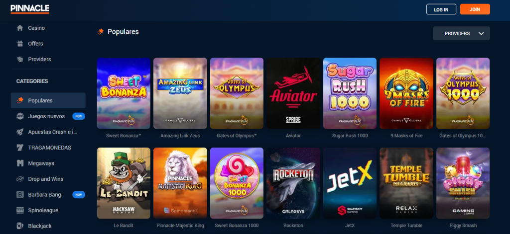 pinnacle bono de casino