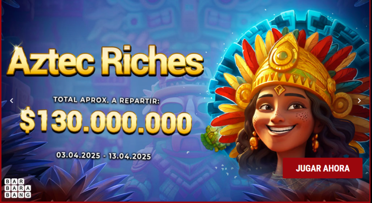 ¡Evento de lujo para el Casino en Winchile: Aztec Riches!