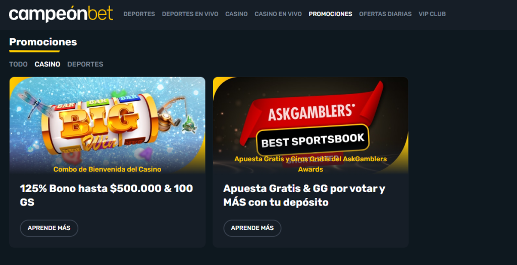 bonos y promociones bonos y promociones