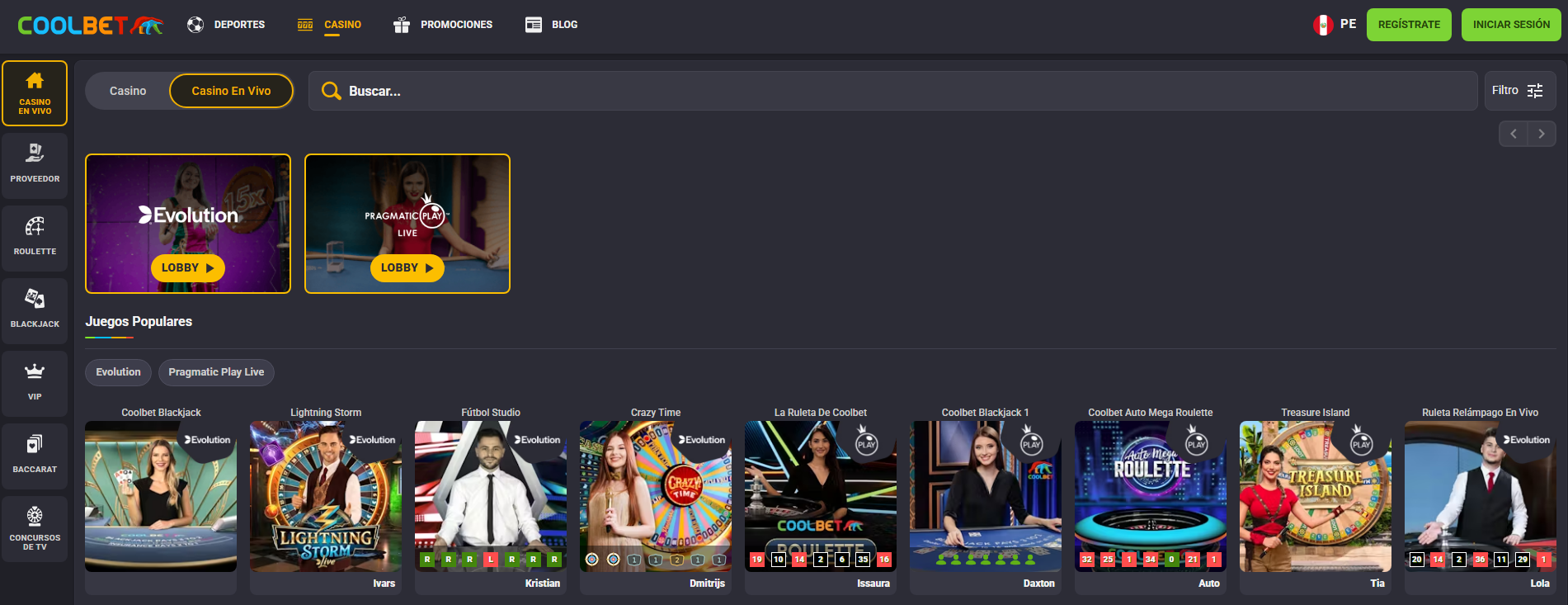 coolbet bono casino en vivo