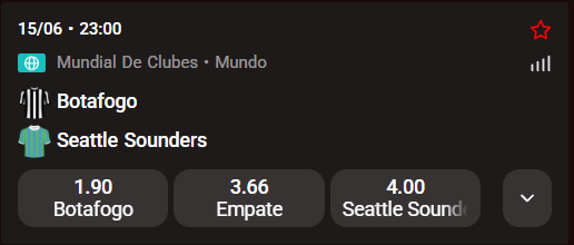 bateubet botafogo x seattle