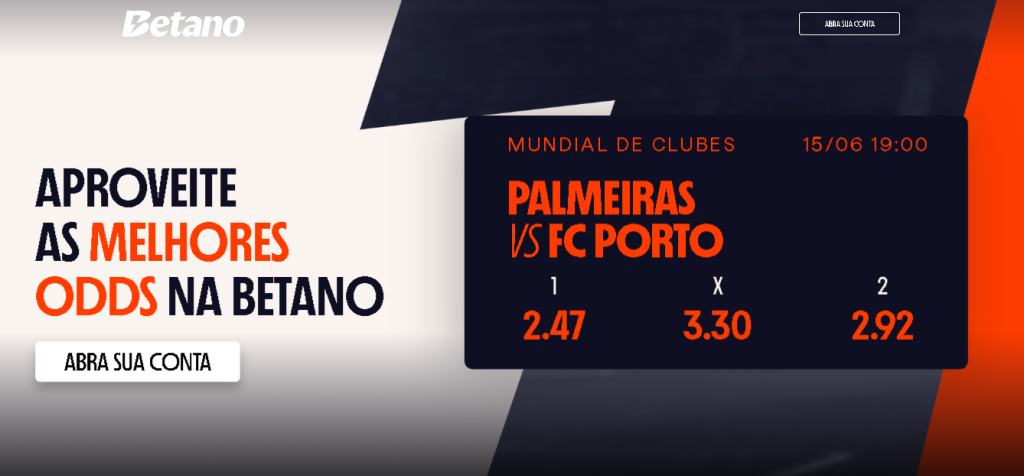 betano odds palmeiras porto