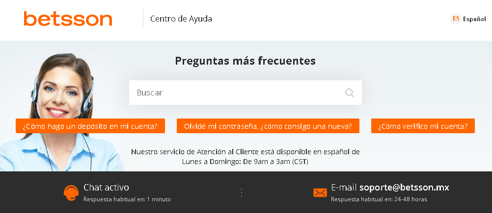betsson soporte al cliente