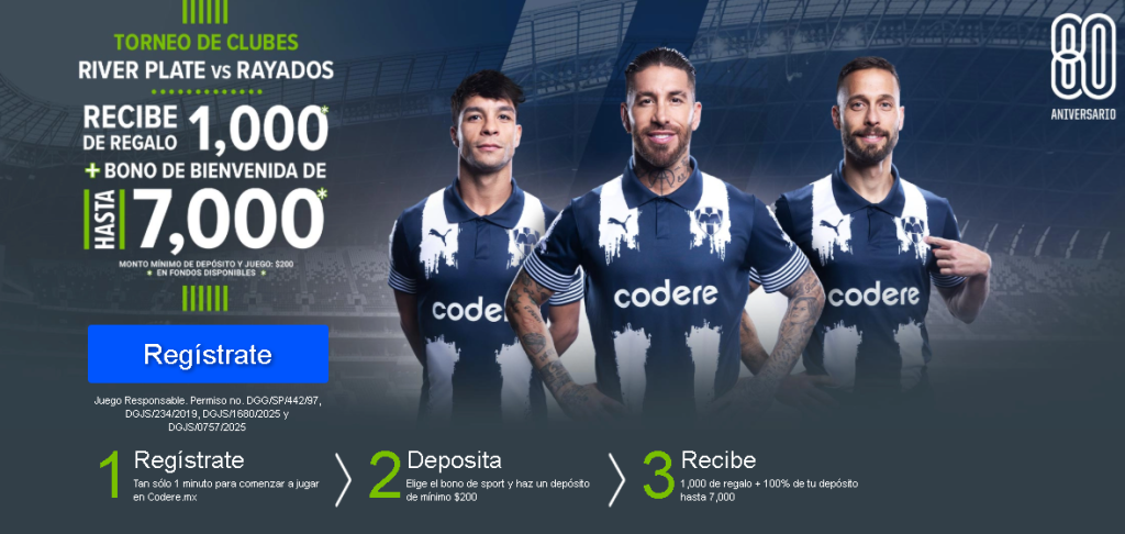 codere apuestas rayados vs river