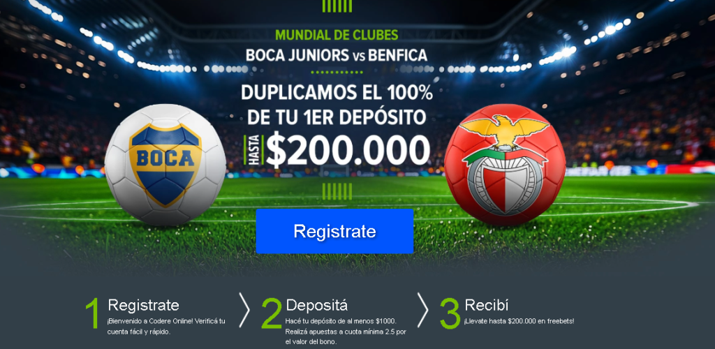 codere apuestas boca vs benfica