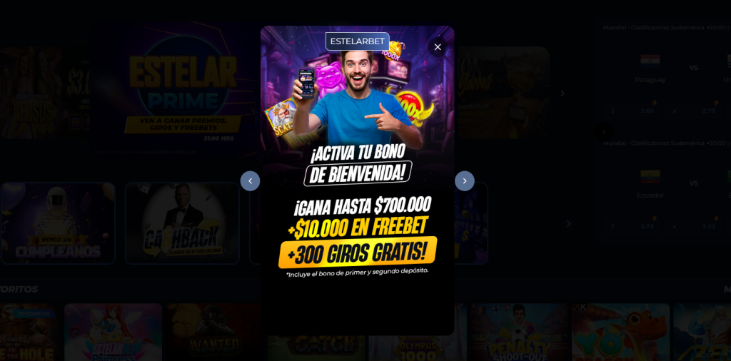estelarbet nuevo bono casino