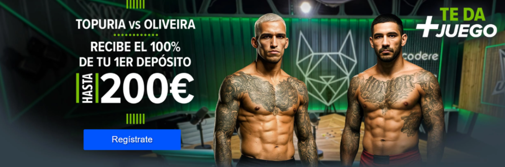 apuestas codere topuria vs oliveira