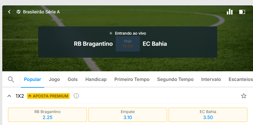 rivalo aposta premium bragantino bahia 