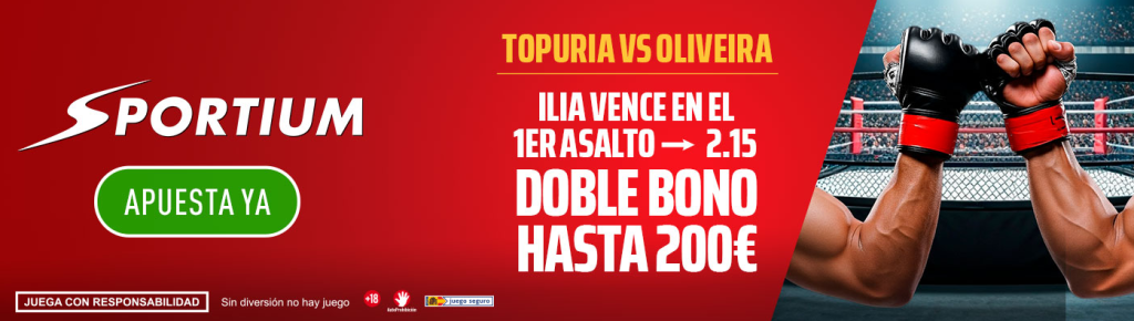 sportium topuria vs oliveira