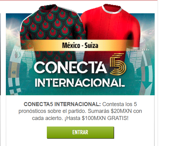 sportiumbet conecta 5 méxico suiza