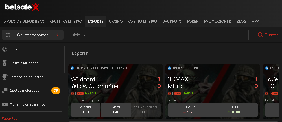 betsafe apuestas esports