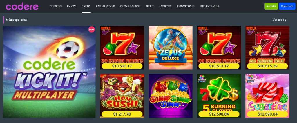 codere juegos populares