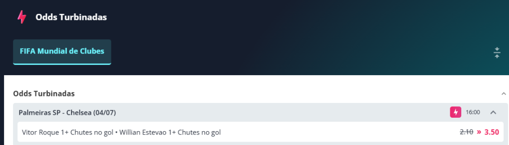 novibet odds turbinadas palmeiras chelsea