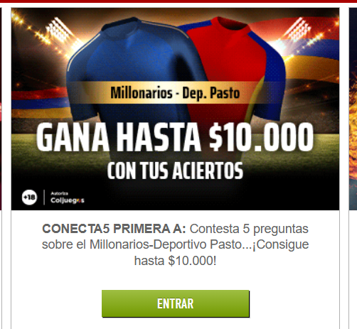 sportium conecta 5 millonarios pasto