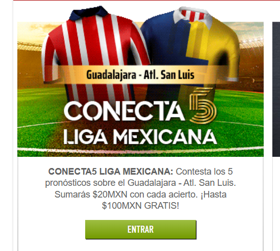 sportiumbet conecta 5 guadalajara san luis