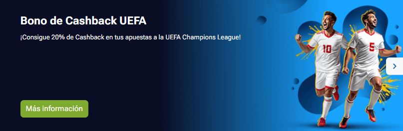 1XBET Bono Cashback UEFA Champions League