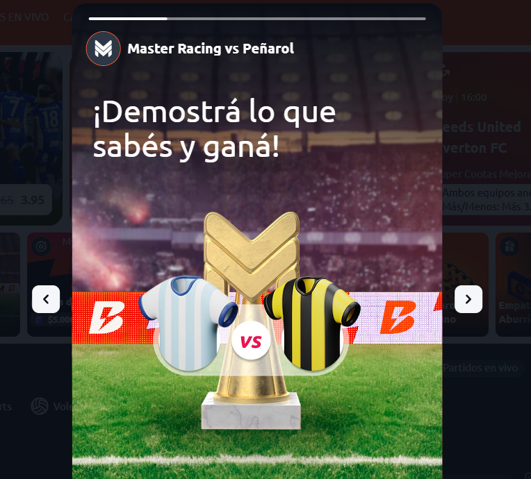 betano master racing peñarol