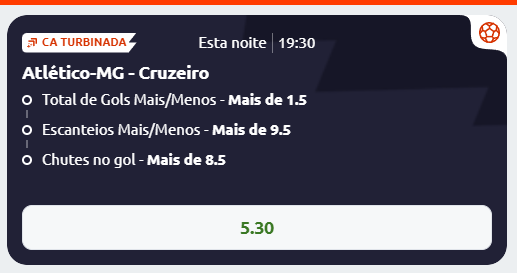 betano super odds atlético cruzeiro