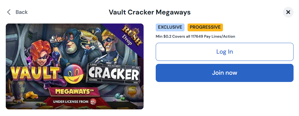 betrivers vault cracker megaways