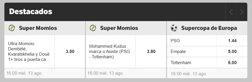 betway super momios psg tottenham
