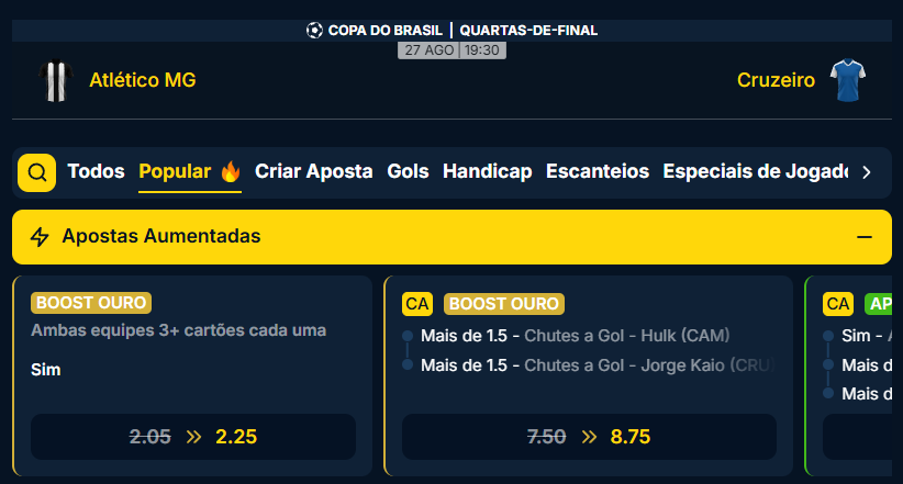 estrelabet boost ouro atlético mg cruzeiro