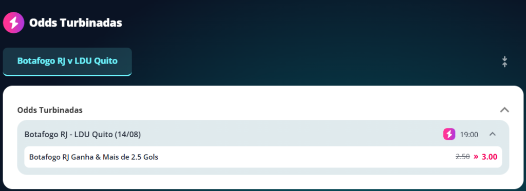 novibet odds turbinadas botafogo ldu