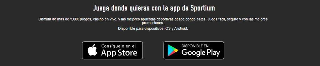 sportium como descargar app