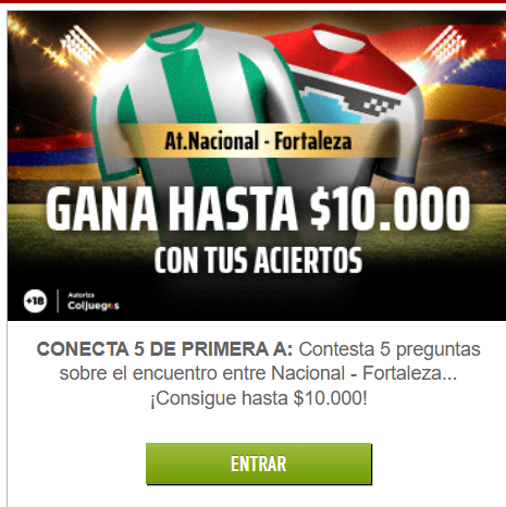 sportium conecta 5 atlético nacional fortaleza