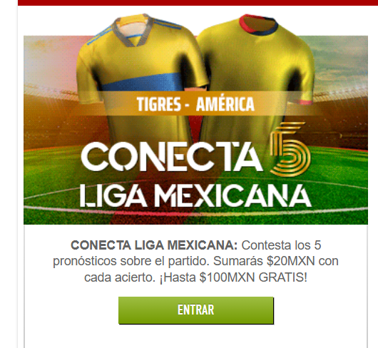 sportiumbet conecta 5 tigres américa