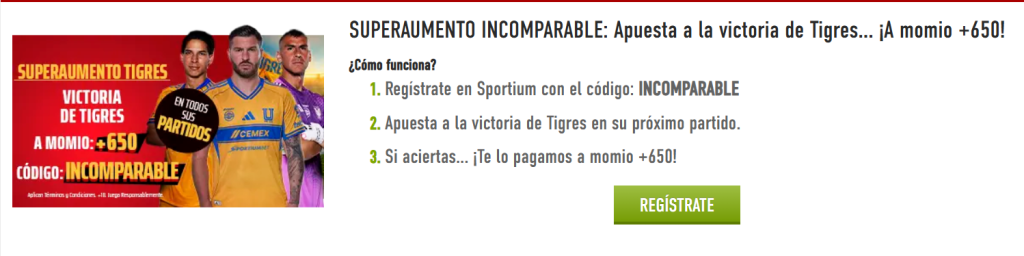 sportiumbet superaumento santos tigres