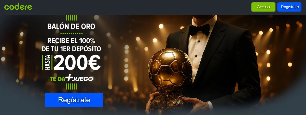 Codere cuotas Balón de Oro 2025