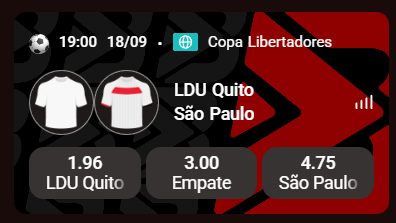 bateubet ldu quito são paulo