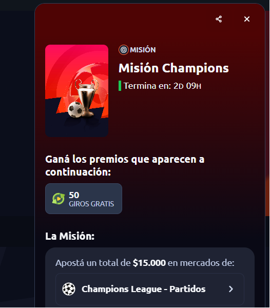betano misión champions
