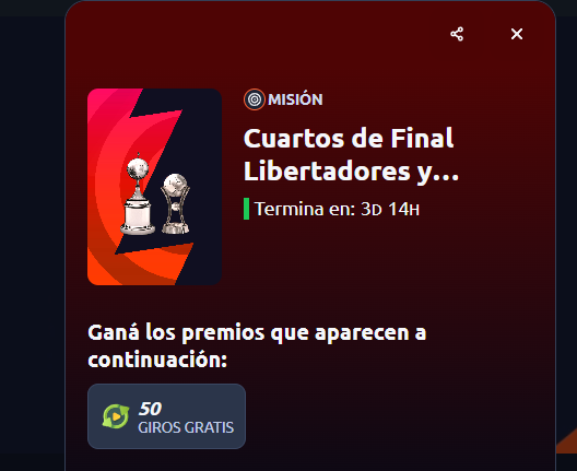 betano misión cuartos final vuelta