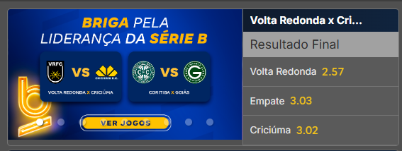 betnacional volta redonda x criciúma