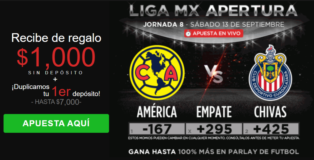 caliente américa vs chivas