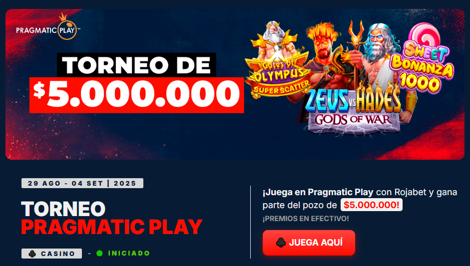 rojabet torneo pragmatic septiembre