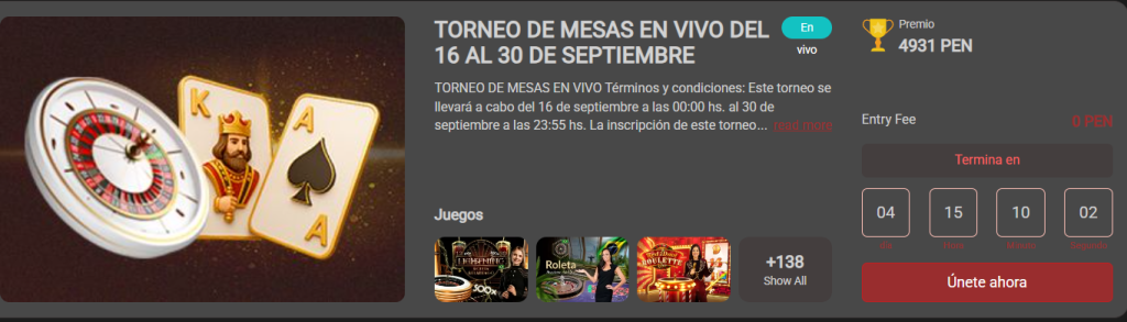 solbet mesas en vivo septiembre