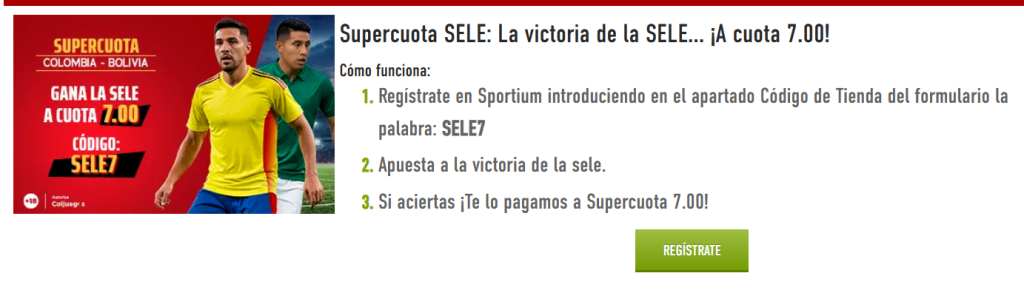 sportium supercuota la sele