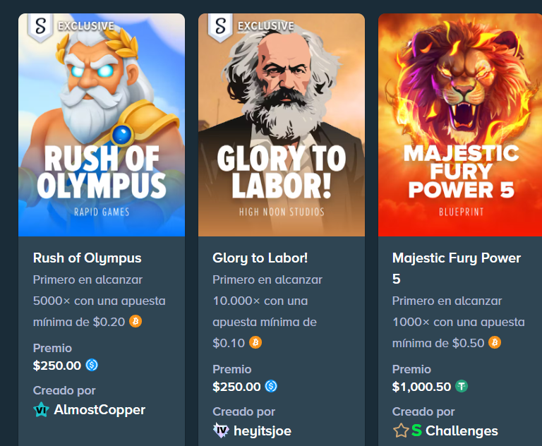 stake desafíos exclusivos