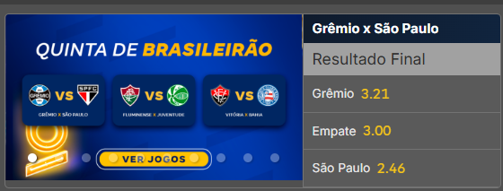 betnacional grêmio x são paulo