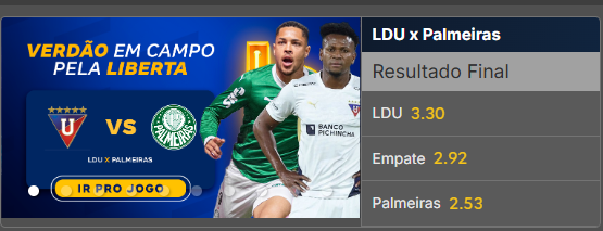 betnacional ldu x palmeiras