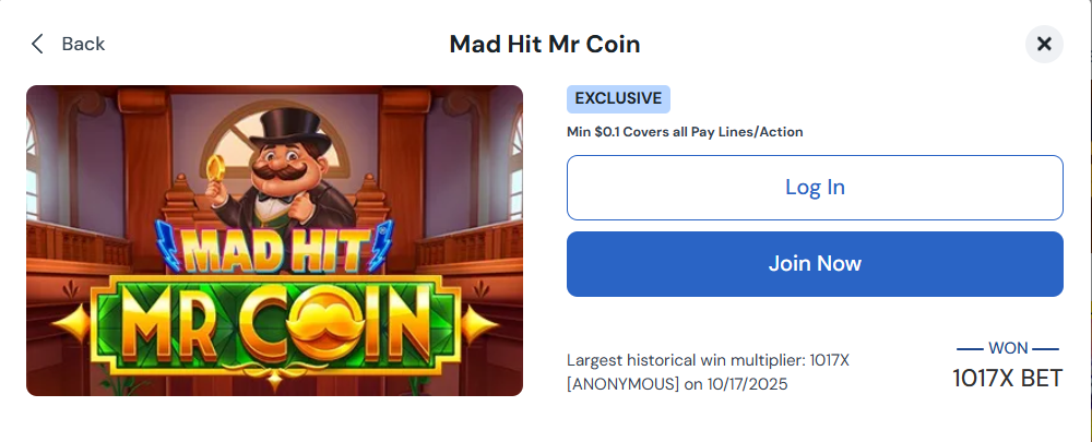 betrivers mad hit mr coin