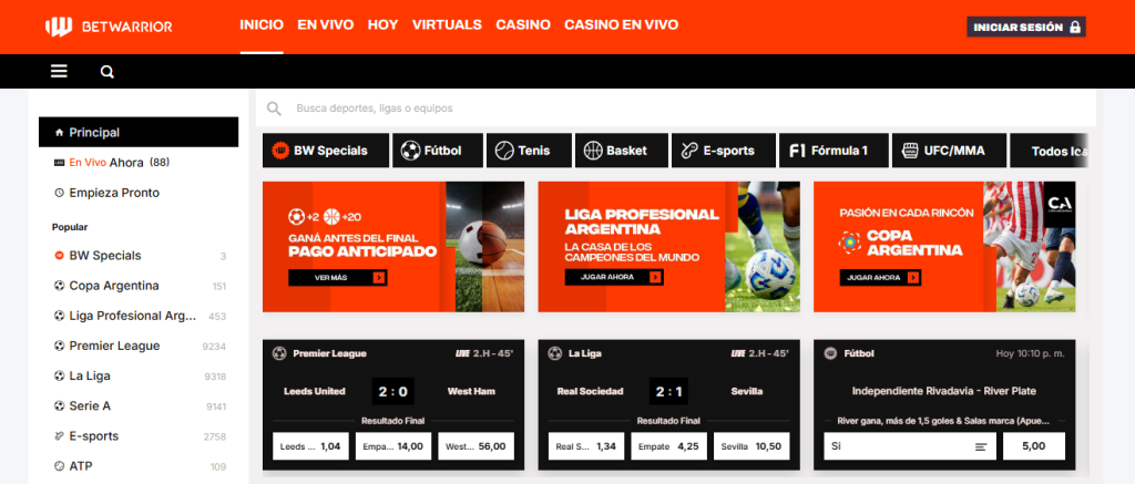 betwarrior apuestas deportivas